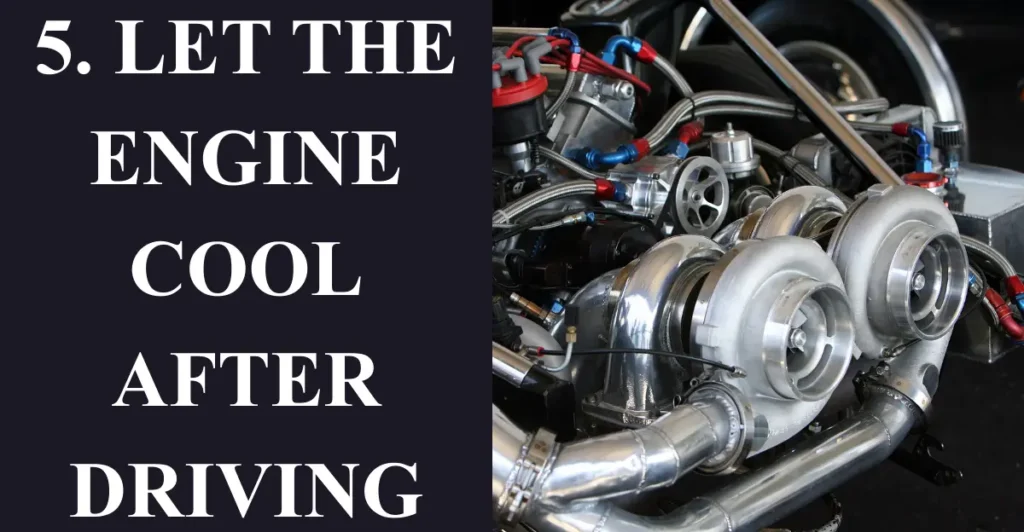 5. Let the Engine Cool After Driving