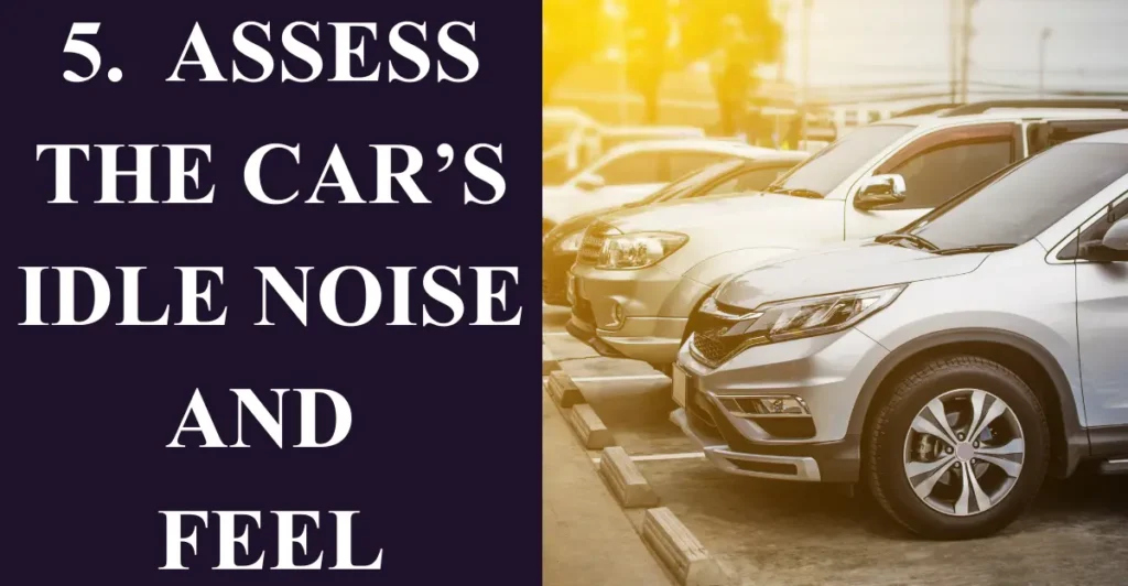 5. Assess the Car’s Idle Noise and Feel