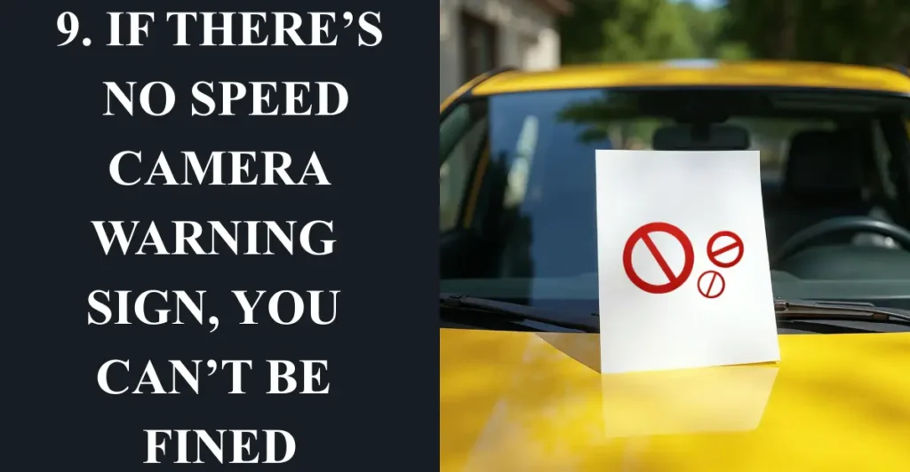 9. If there’s no speed camera warning sign, you can’t be fined