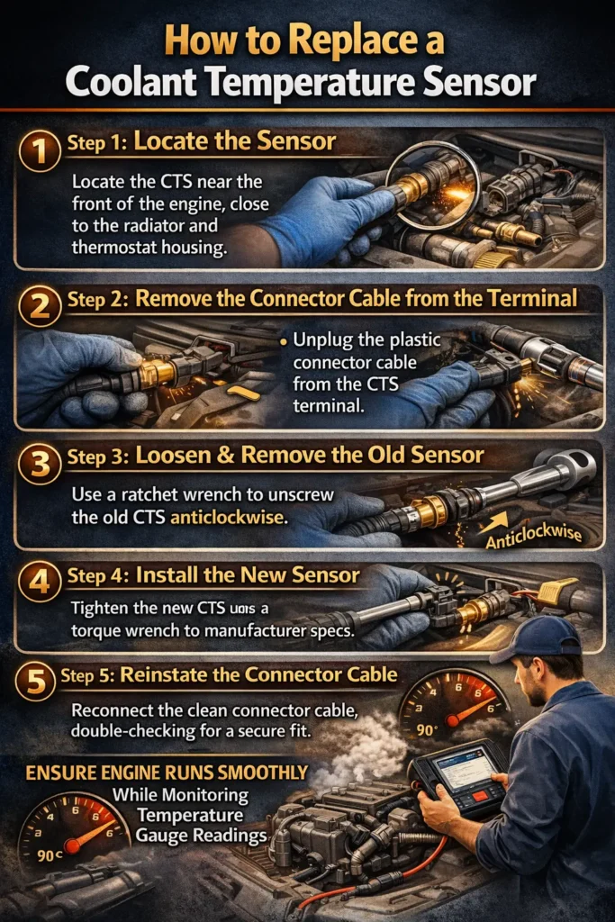 How to Replace a Coolant Temperature Sensor