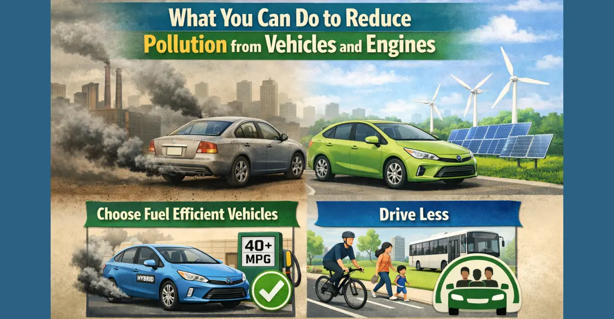 What You Can Do to Reduce Pollution from Vehicles and Engines