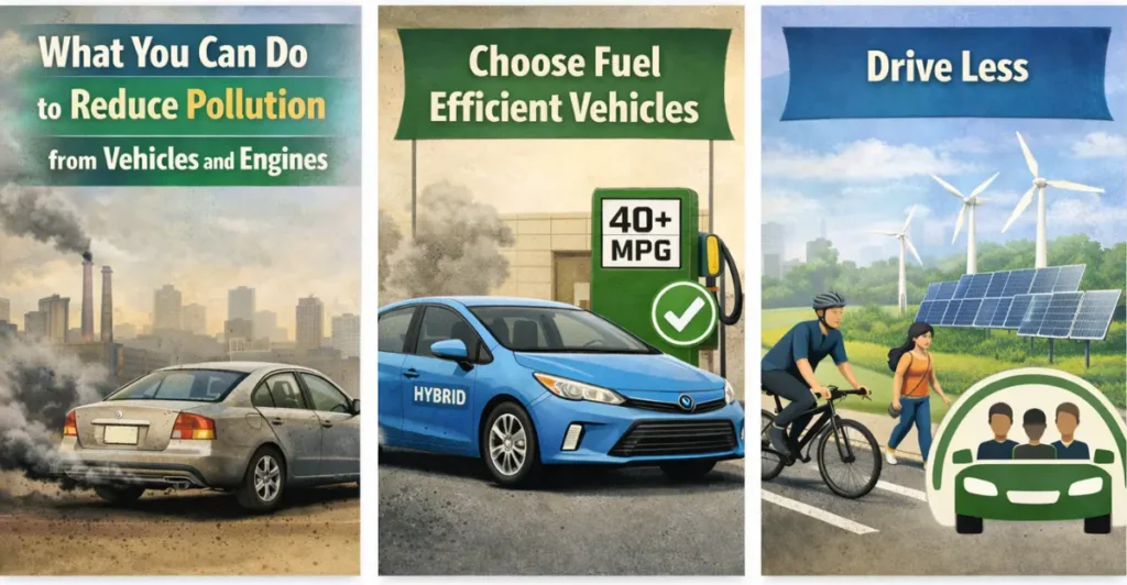 What You Can Do to Reduce Pollution from Vehicles and Engines