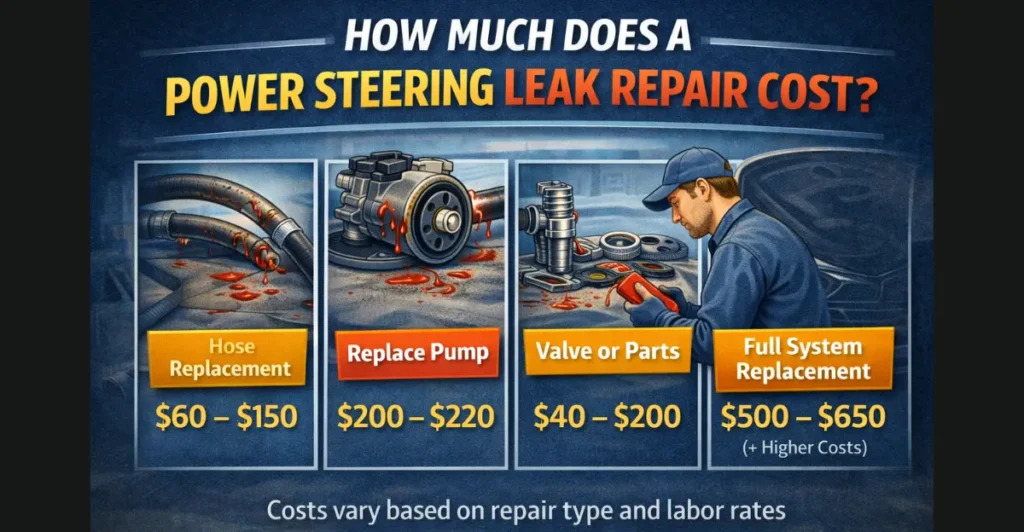 HOW MUCH DOES A POWER STEERING LEAK REPAIR COST?