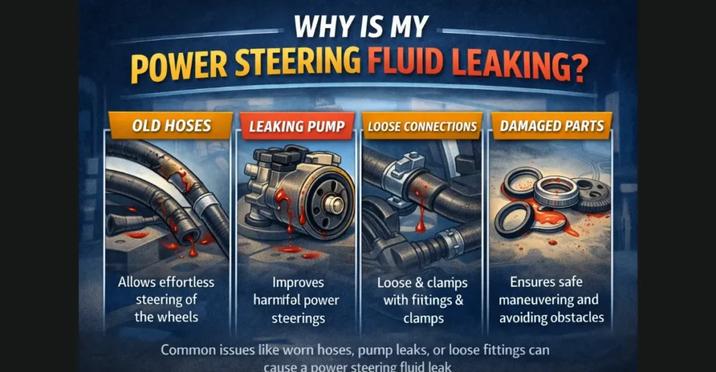 WHY IS MY POWER STEERING FLUID LEAKING?