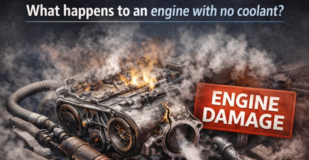 What happens to an engine with no coolant?